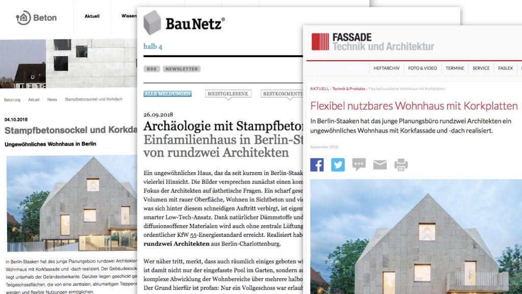 Erfolgreiche Pressearbeit für rundzwei Architekten aus Berlin (Projekt: Korkenzieherhaus)